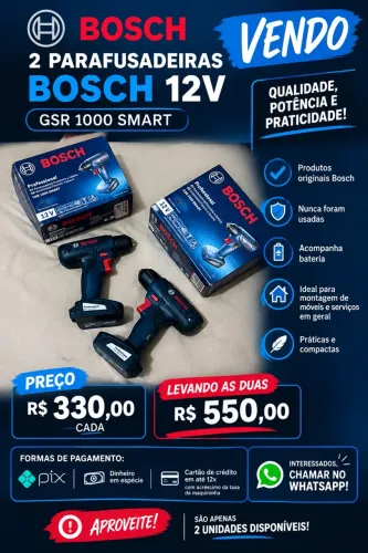 ? VENDO PARAFUSADEIRAS BOSCH 12V?