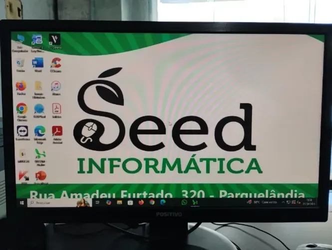 Monitor LED Positivo 19 Polegadas(com botão Liga emperrado) Com Garantia