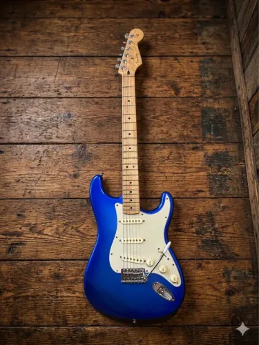FENDER MÉXICO STD SPECIAL EDITION, WITH SYNCHRONIZED, METALIC BLUE PLÁCID, ANO 2010. 