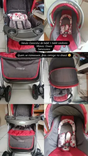 Carrinho de bebê + bebê conforto Cosco