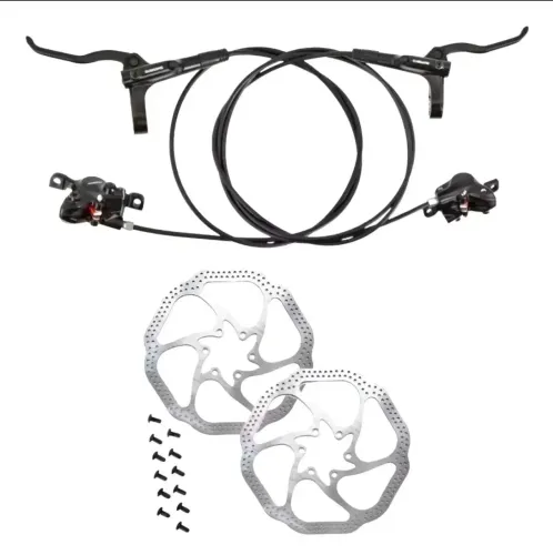 Par freio + disco hidraulico shimano bike novo
