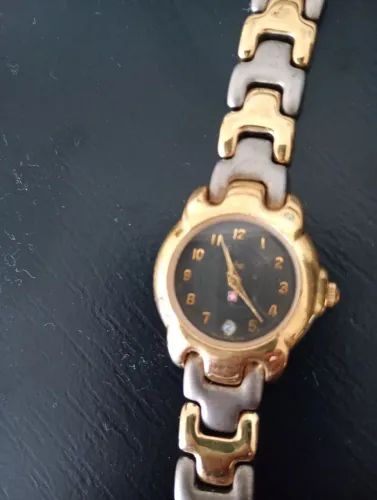 Relógio suíço Feller, muito raro e exclusivo, titânio folheado a ouro! (feminino)