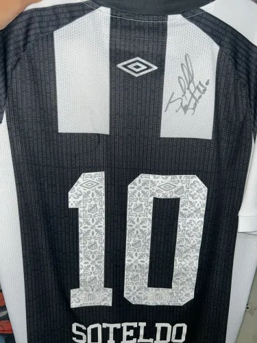CAMISA DO SANTOS FC ORIGINAL AUTOGRAFADA POR SOTELDO!!!