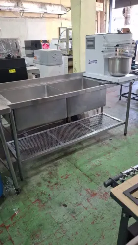 Pia Inox Industrial com 2 Cubas