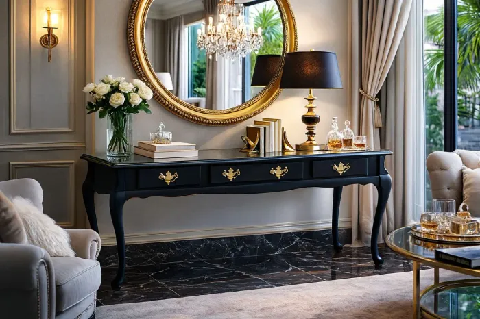 Aparador Clássico com Vidro 10mm - Peça de Hotel Transamérica