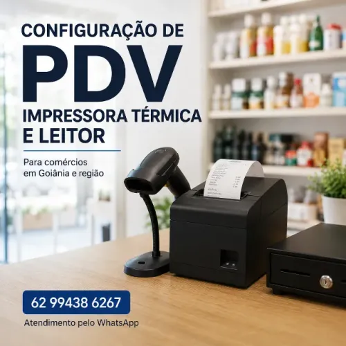 Configuração de PDV, Impressora Térmica e Leitor em Goiânia