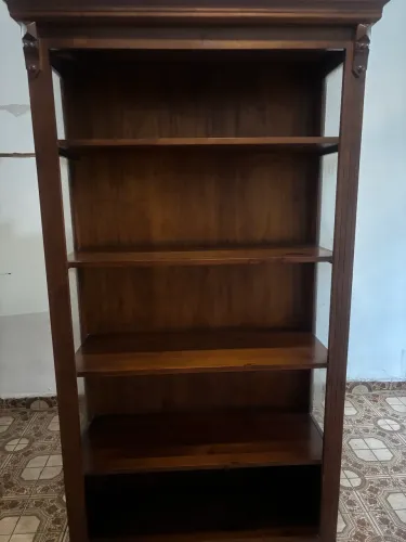 Livreiro estante em madeira e vidro antiga