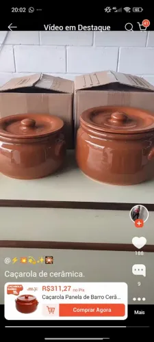 Vendo 2 caçarola de cerâmica novas