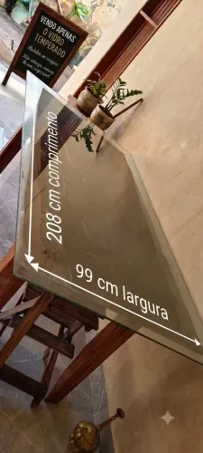 Tampão de vidro temperado 2m por .90cm