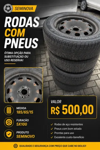 Pneus com rodas aro 15