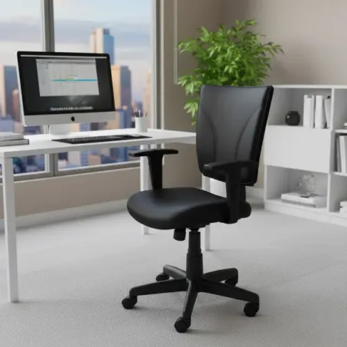 Cadeira Escritório Ergonômica Preta Ajuste Anatômico 31010