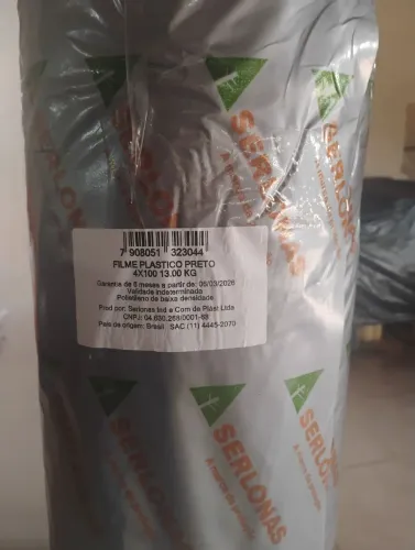 R$ 120,00 ROLO DE LONA PRETA 4 X 100 METROS.