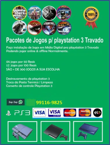 Pacote jogos playstation 3