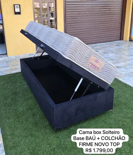 Cama Box Solteiro Base Baú NOVO - ENTREGO