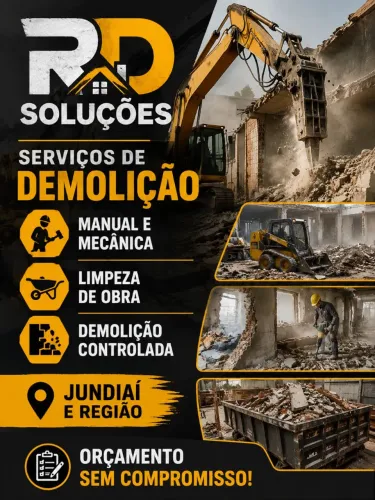 Demolição,demolir,demolição manual e mecânica,limpeza de obras