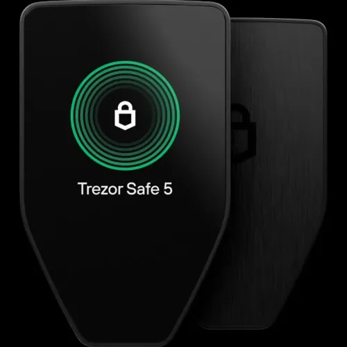 Trezor Safe 5 Hardware Wallet - Carteira Crypto com Case protetora dedicada.