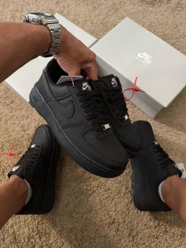 Tênis Nike Air Force 1 Low Premium Unissex Cor: Preto - Disponível 34 AO 43 / Fotos Reais