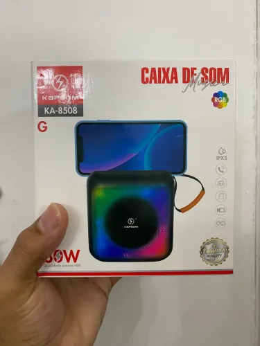 ? Caixa de Som Portátil Kapazom KA-8508 30W RGB