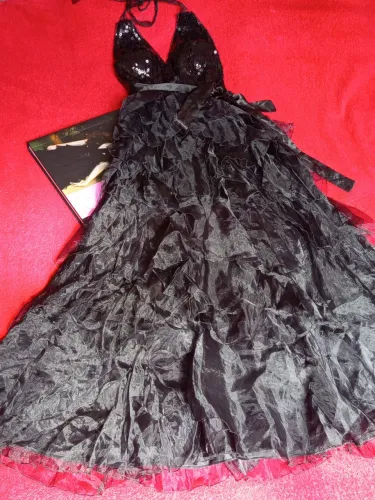 Vestido Cisne Negro BLUE Shop Barrashopping Formatura 15 Anos Evento Social Jantares Festa