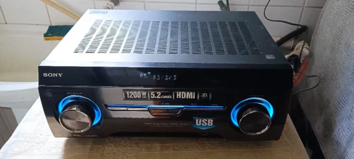 Receiver 5.2 sony muteki STR-KM3 1200W hdmi arc funcionando perfeitamente home theater R$ 