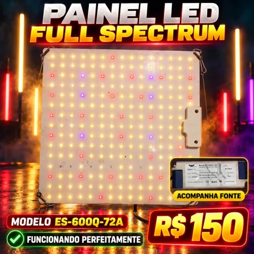 PAINEL LED FULL SPECTRUM QUADRADO COM FONTE