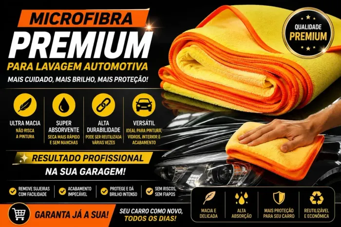 Pano de microfibra para lava jato