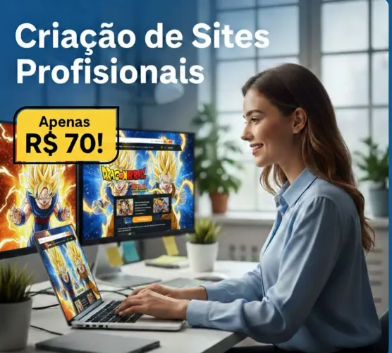 Criação de Sites Profissionais - Promoção R$ 70 (Entrega Rápida)