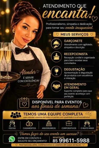Garçonete para eventos 