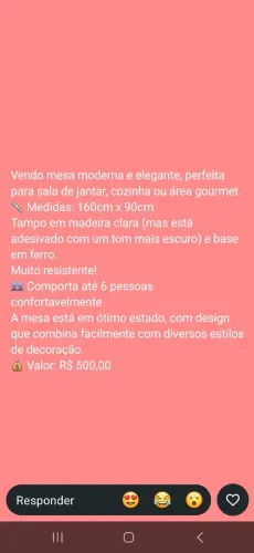 Mesa moderna