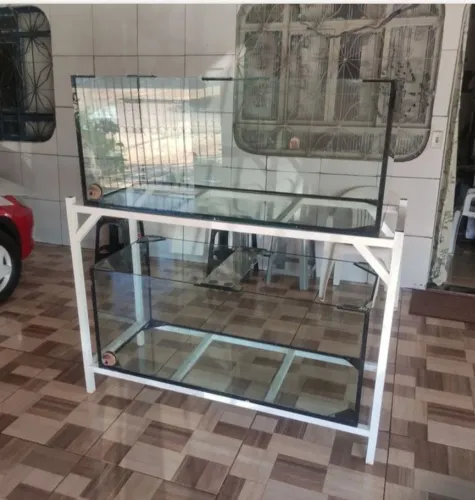 Conjunto de Aquários com Suporte Reforçado para Lojas, Aquaristas e outros
