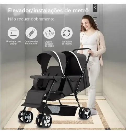 Carrinho Duplo gêmeos