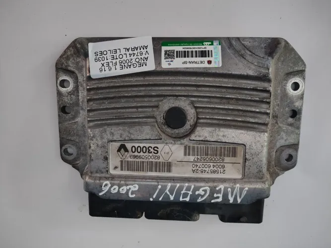 Módulo Injeção Renault Megane 1.6 16v Flex Ano 2006 A 2012 Original Usado 
