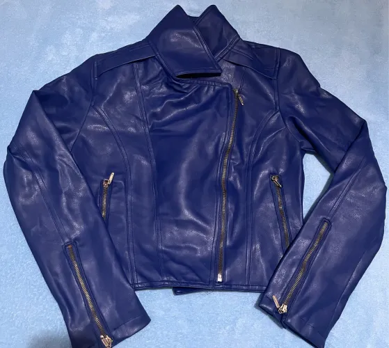 Jaqueta de courino azul