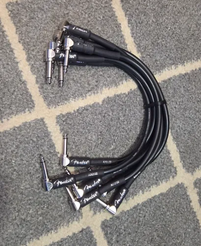 Kit 6 Cabos Fender A2Q122 Originais para Pedalboard