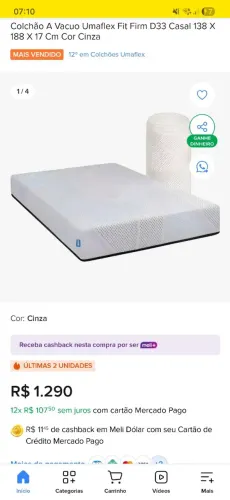 Colchão de casal Umaflex