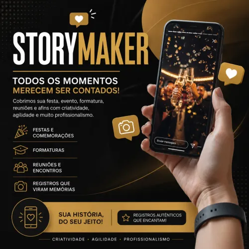 Storymaker para Festas, Formaturas, Reuniões e Eventos
