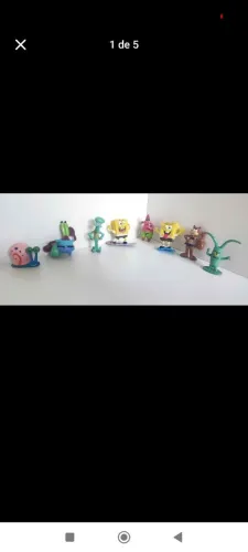 Bonecos Bob esponja 8 miniaturas 