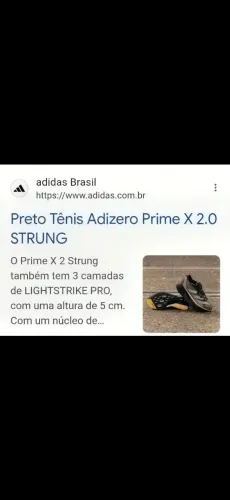 Adidas prime X 2.0 Strung! (Mil reais)