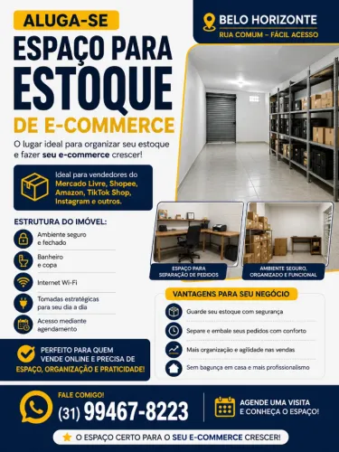 ESPAÇO PARA ESTOQUE DE E-COMMERCE