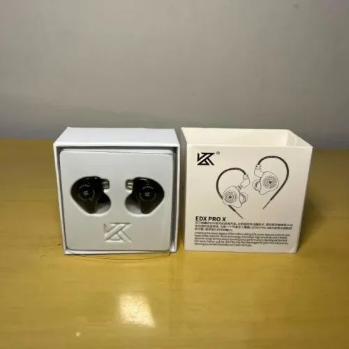 [NOVO] Fone Intra KZ EDX PRO X, Preto com Microfone, Com Fio, IEM, Jogos e Retorno de Palc