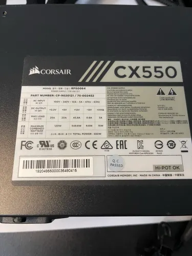 Fonte Corsair CX 550