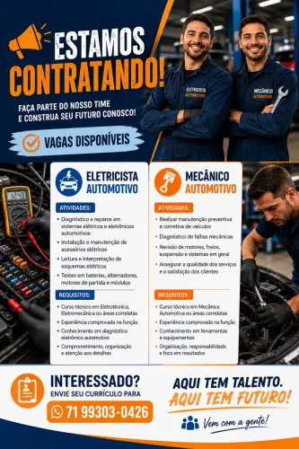 Vaga emprego mecânico automotivo 