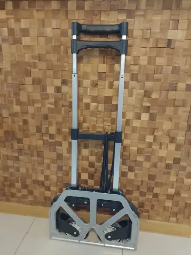 Carrinho de Carga Dobrável de Alumínio 90kg Preto
