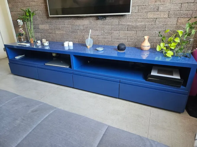 Rack  moderno azul - 2,50m | Design sofisticado