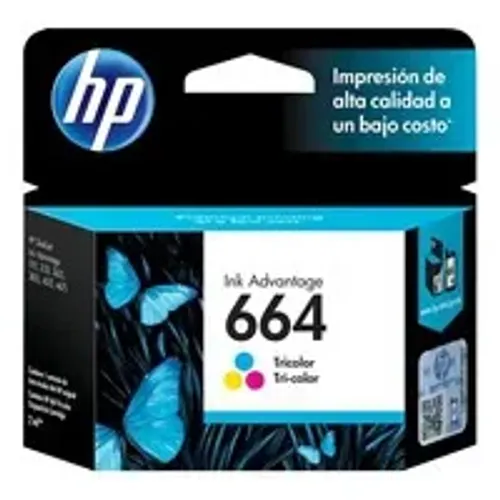 Cartucho HP 664 Colorido(F6V28AB) Para Ink Advantage 1115, 2134,
