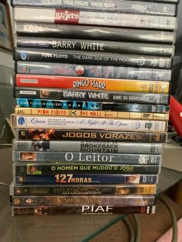lote de dvds originais filmes e músicas