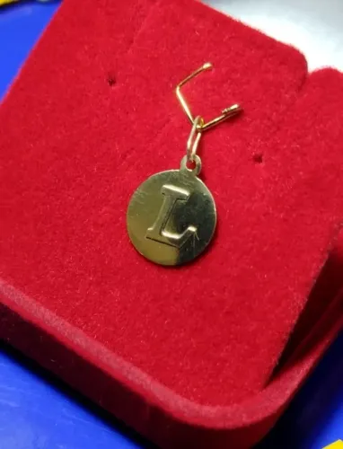 Pingente Letra Ouro 18 Kilates Peso 1.00 Grama 10 mm (Todas as Letras)