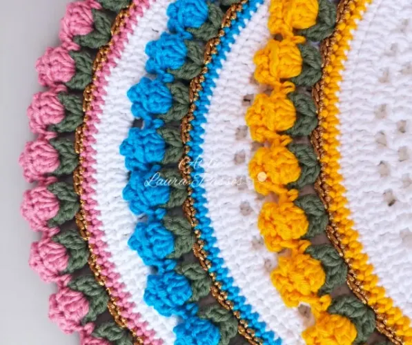 Jogo Americano em Crochet Tulipas
