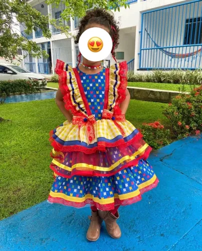 Vestido infantil junino São João 