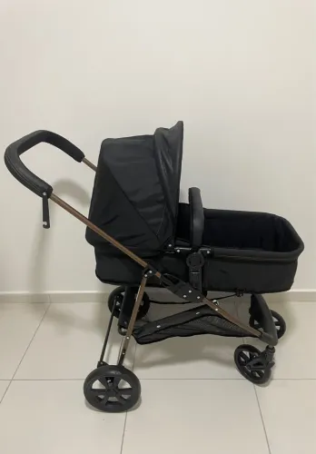 Carrinho de Bebê Passeio Berço Moisés Napoli Preto Galzerano